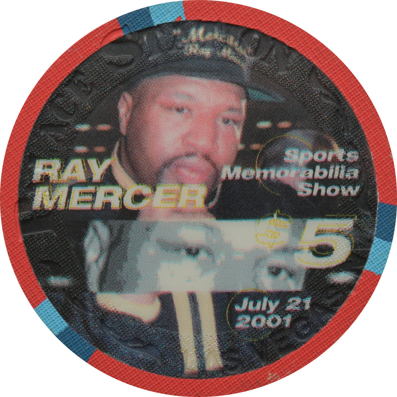 Palace Station Casino Las Vegas Nevada $5 Ray Mercer Chip 2001