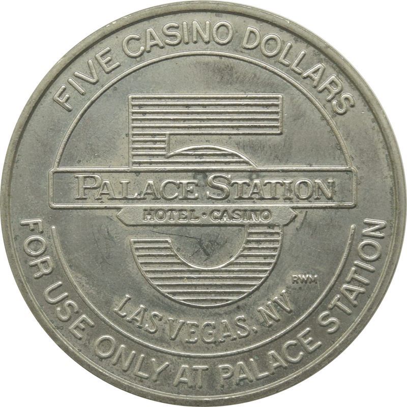 Palace Station Casino Las Vegas Nevada $5 Token 1987