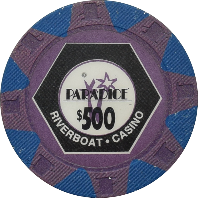 Par-A-Dice Casino East Peoria Illinois $500 Chip 1999