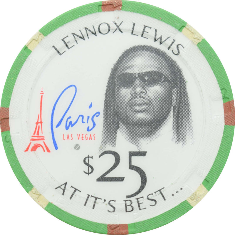 Paris Casino Las Vegas Nevada $25 Lennox Lewis Chip 1999