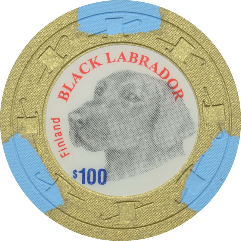 Paulson Dogs $100 Black Labrador Fantasy Chip