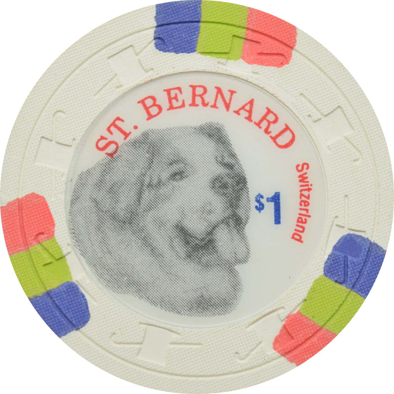 Paulson Dogs $1 St. Bernard Fantasy Chip