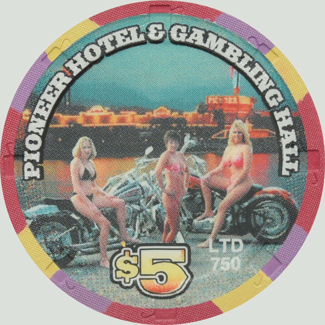 Pioneer Gambling Hall Casino Laughlin Nevada $5 River Run Chip 2001 #3