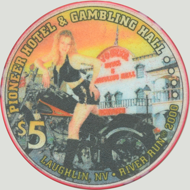 Pioneer Gambling Hall Casino Laughlin Nevada $5 River Run Chip 2000