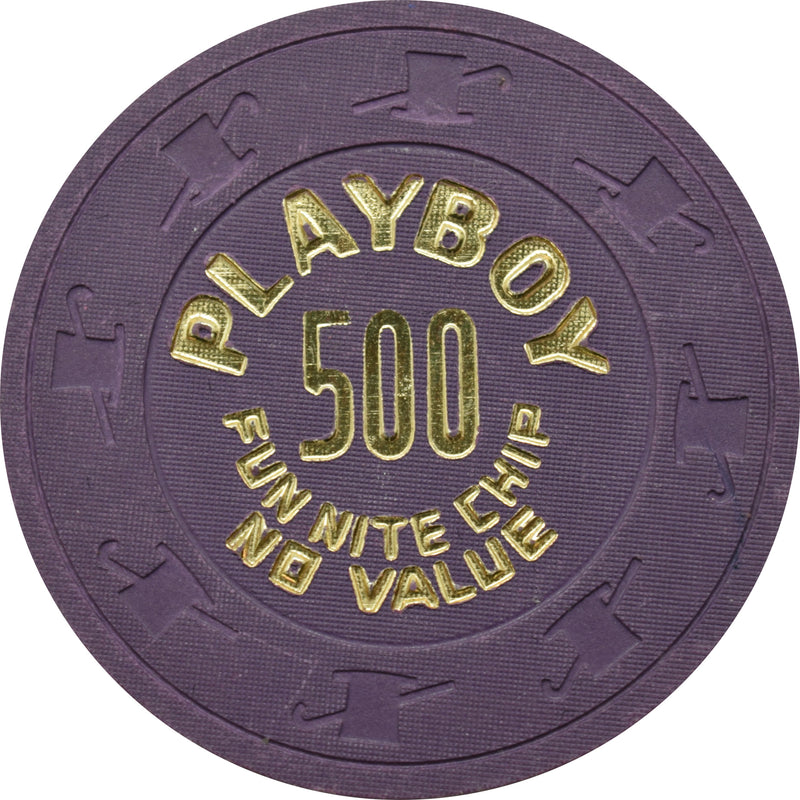 Playboy Casino Atlantic City $500 NCV Fun Nite Chip 1980s