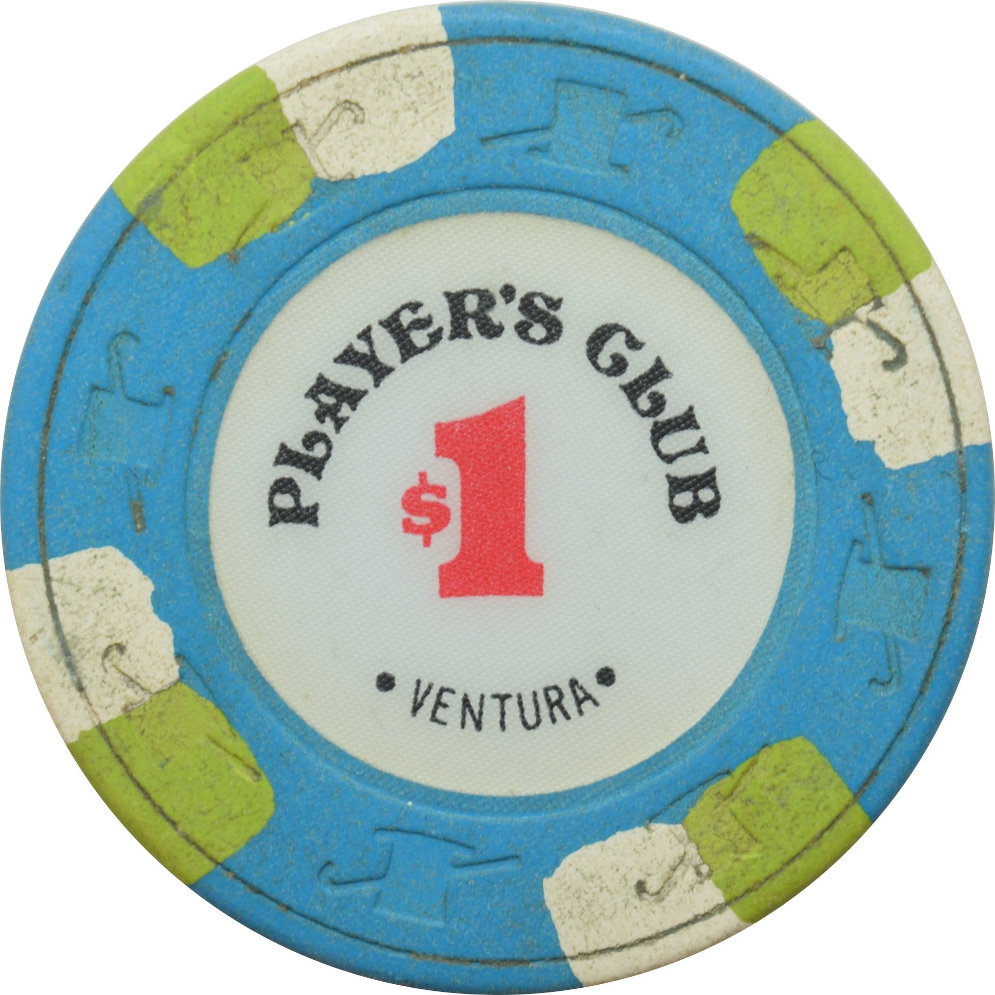 Players Club Casino Ventura CA $1 Chip