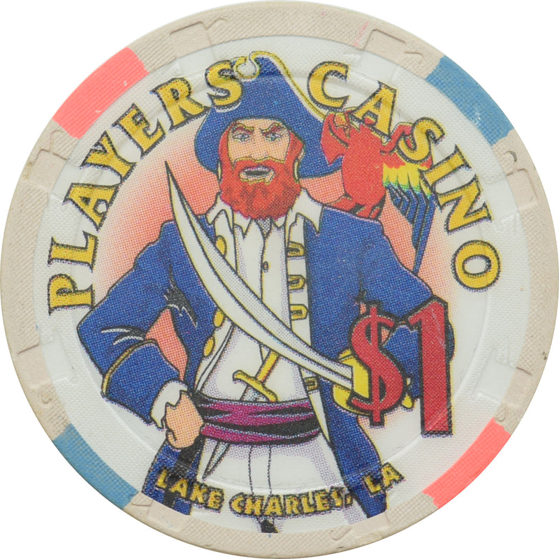 Players Island Casino Lake Charles LA $1 (Pirate) Chip