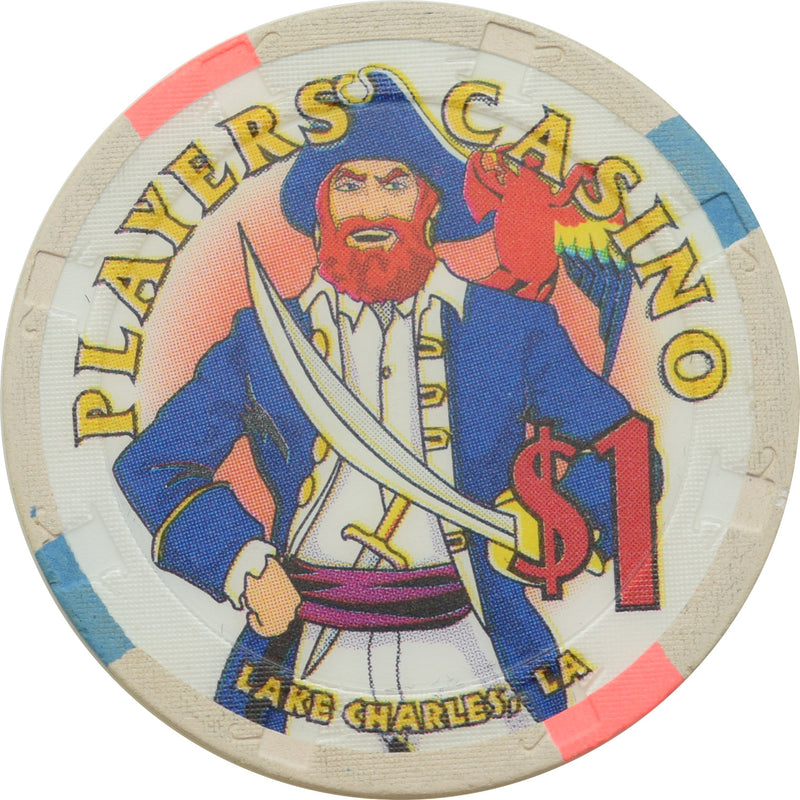 Players Island Casino Lake Charles LA $1 (Pirate) Chip