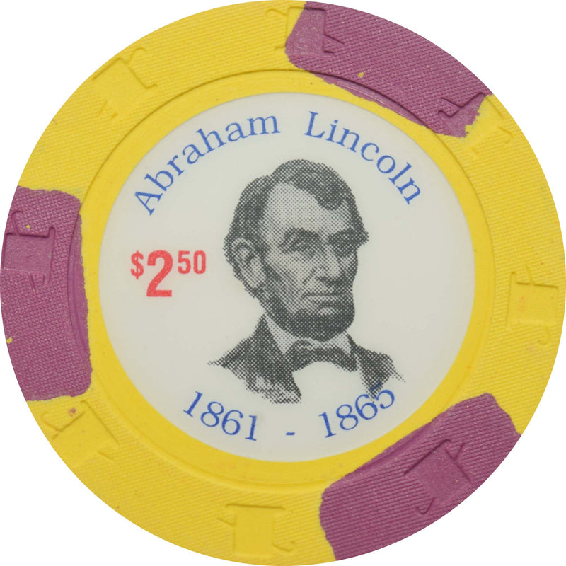Paulson Presidents $2.50 Lincoln RHC Fantasy Chip