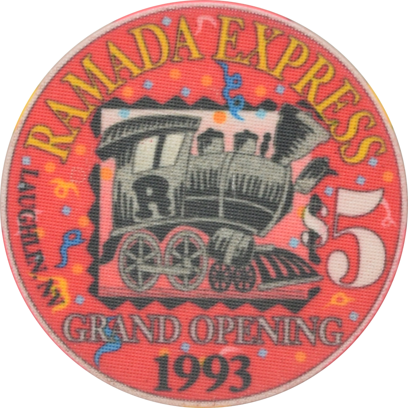 Ramada Express Casino Laughlin Nevada $5 Grand Opening Chip 1993