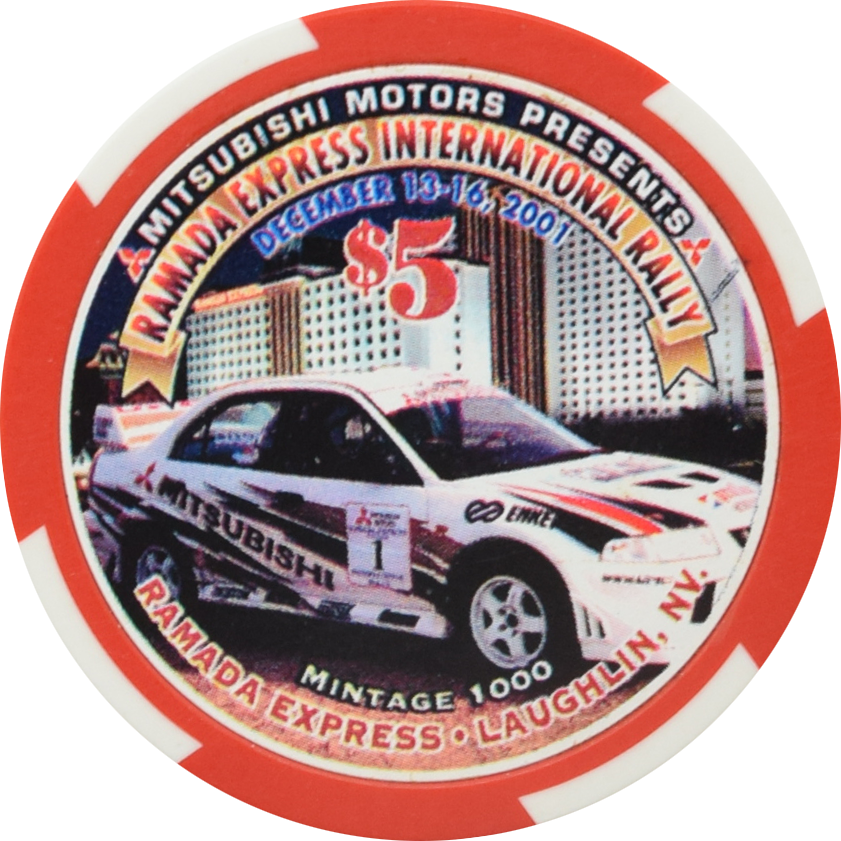 Ramada Express Casino Laughlin Nevada $5 International Rally Chip 2001