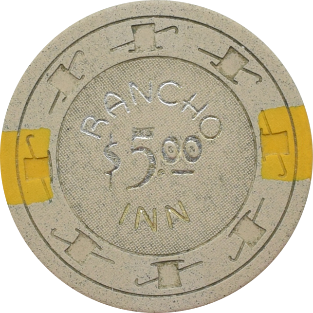 Rancho Inn Casino Las Vegas Nevada $5 Chip 1955