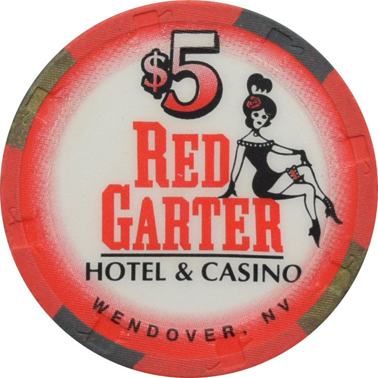 Red Garter Casino Wendover Nevada $5 Chip 1998