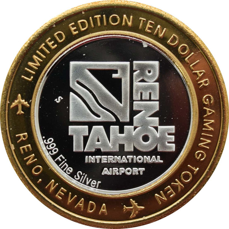 Reno/Tahoe International Airport Casino Reno "Lahontan Cutthroat" $10 Silver Strike .999 Fine Silver 2006
