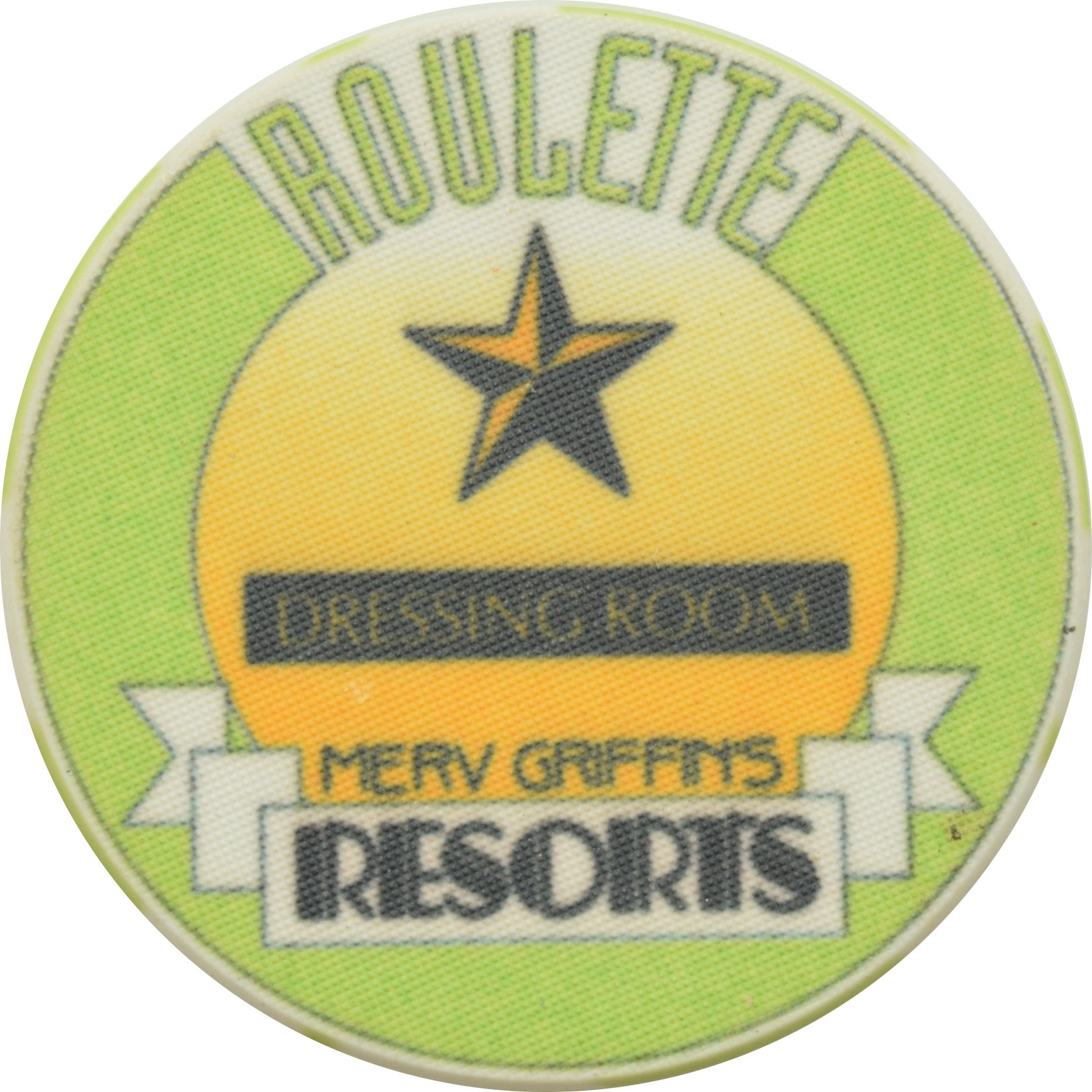 Resorts International Casino Atlantic City New Jersey Green Dressing Room Roulette Chip