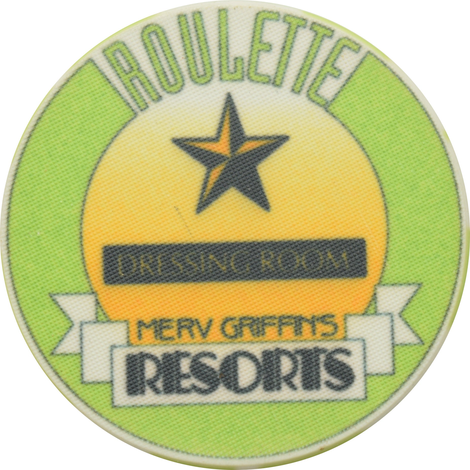 Resorts International Casino Atlantic City New Jersey Green Dressing Room Roulette Chip