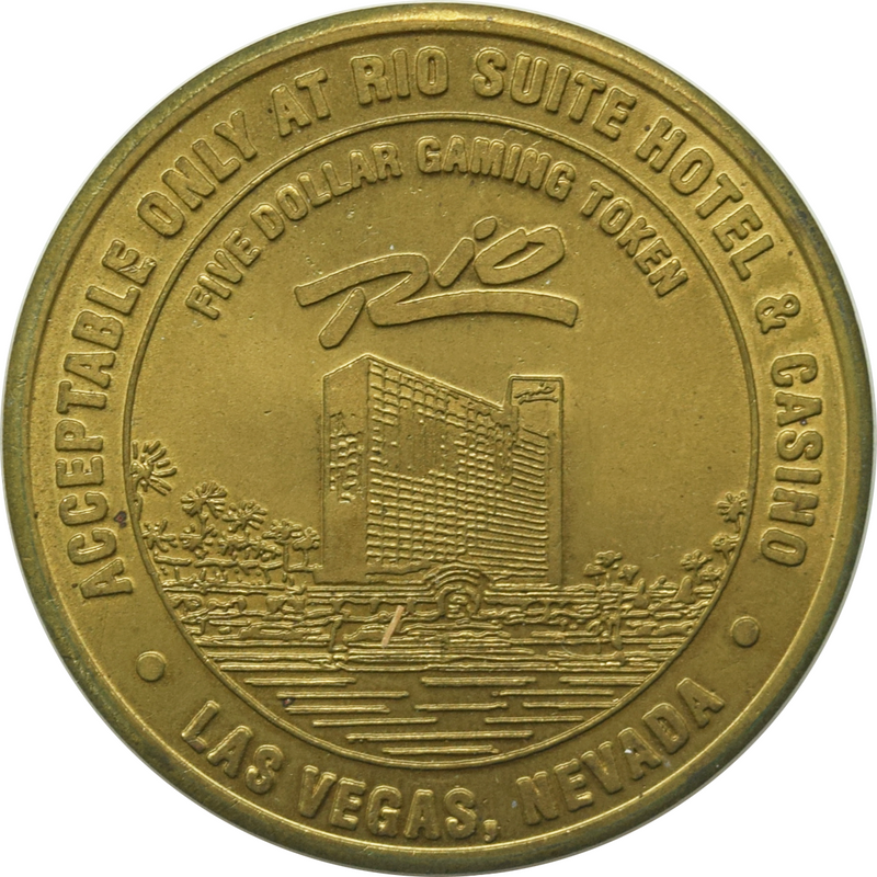 Rio Casino Las Vegas Nevada $5 Token 1989