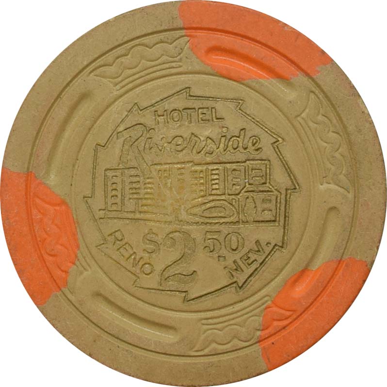 Riverside Casino Reno Nevada $2.50 Chip 1959