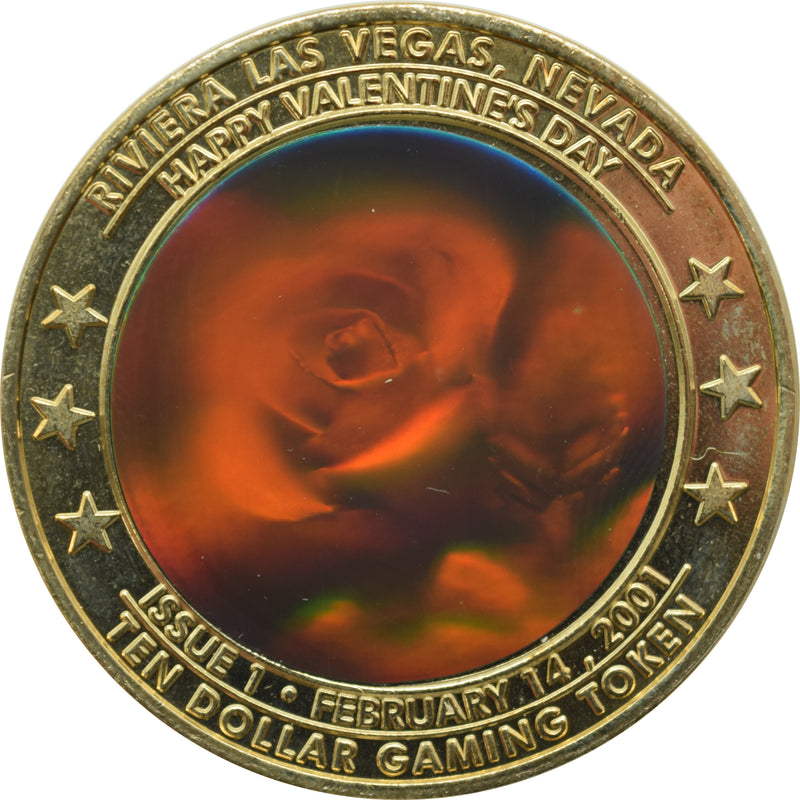Riviera Casino Las Vegas "Valentines Day" $10 Hologram Token 2001