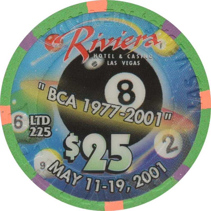 Riviera Casino Las Vegas Las Vegas $25 Billiard Congress (BCA) Chip 2001
