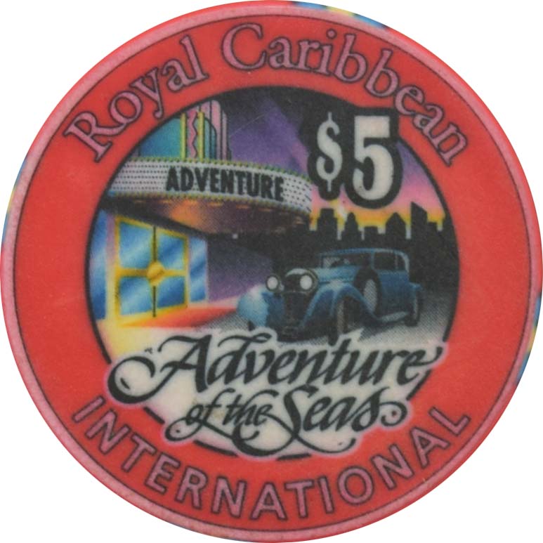 Adventure of the Seas (Royal Caribbean) Cruise Line Casino $5 Chip