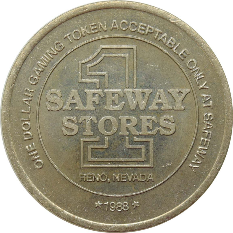 Safeway Stores Casino Reno Nevada $1 Token 1988