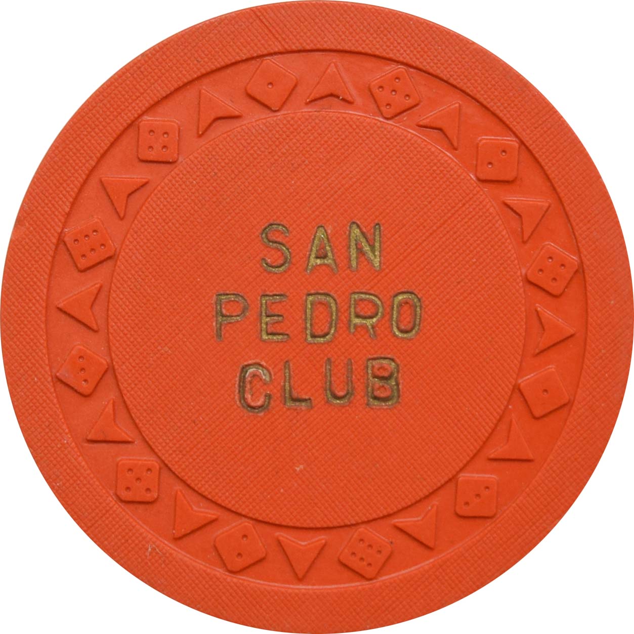 San Pedro Club Card Room Casino San Pedro California Orange Chip