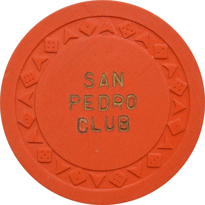 San Pedro Club Card Room Casino  San Pedro California Orange Chip
