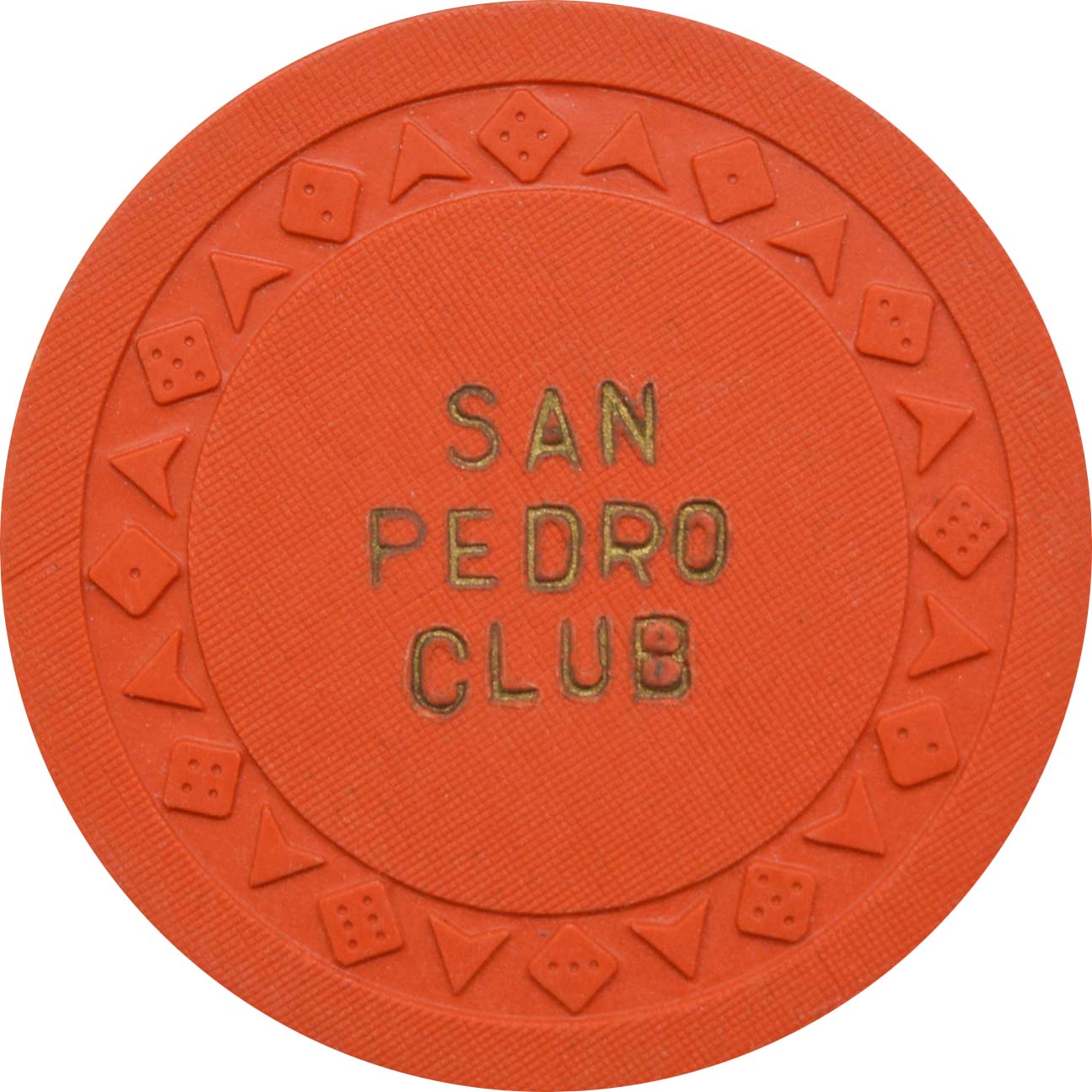 San Pedro Club Card Room Casino San Pedro California Orange Chip