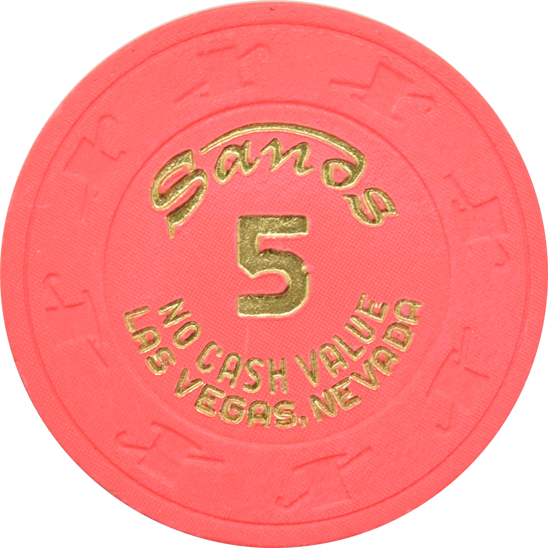 Sands Casino Las Vegas Nevada 5 NCV H&C Chip 1980s