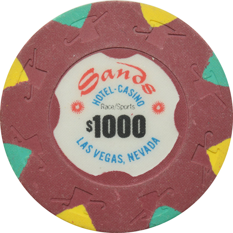 Sands Casino Las Vegas Nevada $1000 Race & Sports Book Chip 1970s