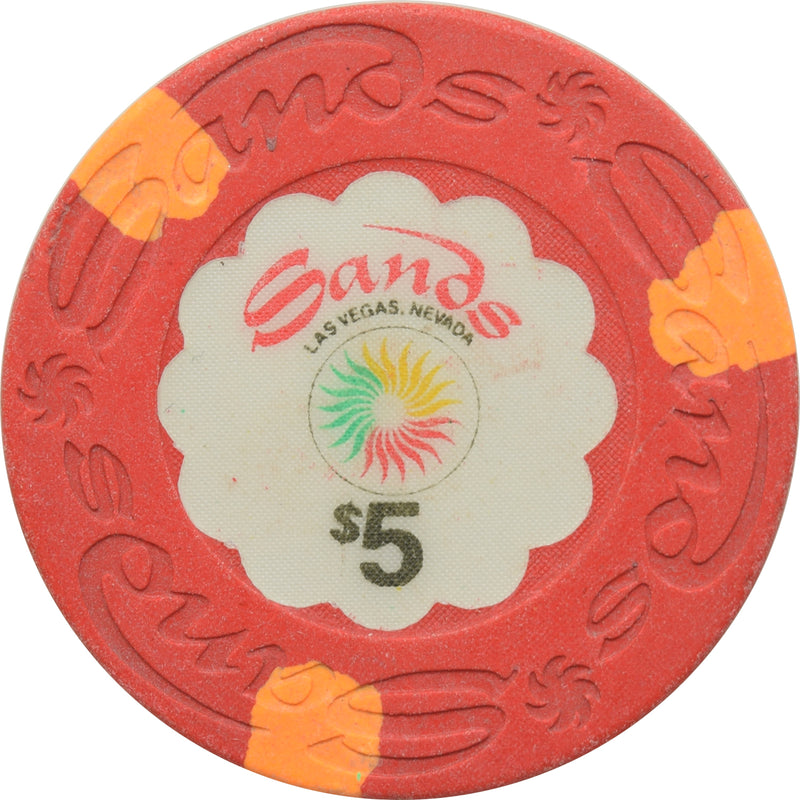 Sands Casino Las Vegas Nevada $5 Chip 1989