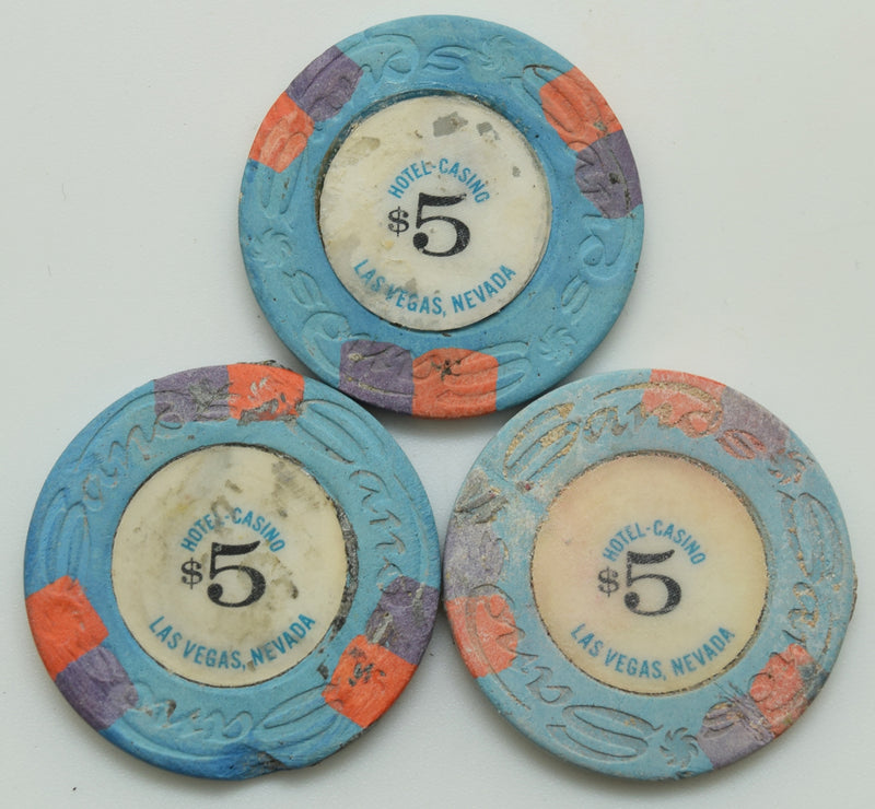 Sands Casino Las Vegas Nevada $5 Dig Chip 1970s
