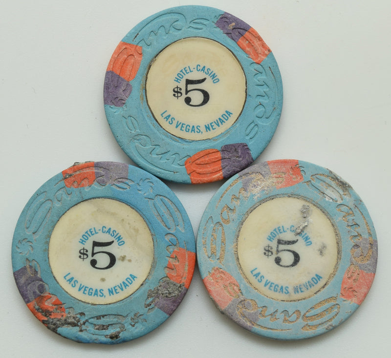 Sands Casino Las Vegas Nevada $5 Dig Chip 1970s
