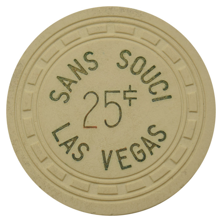 Sans Souci Casino Las Vegas Nevada 25 Cent Chip 1955