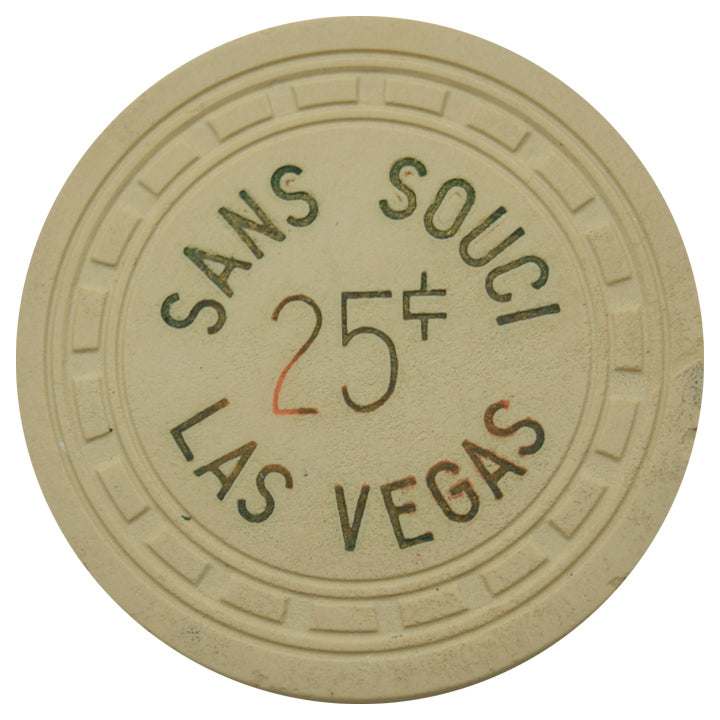 Sans Souci Casino Las Vegas Nevada 25 Cent Chip 1955