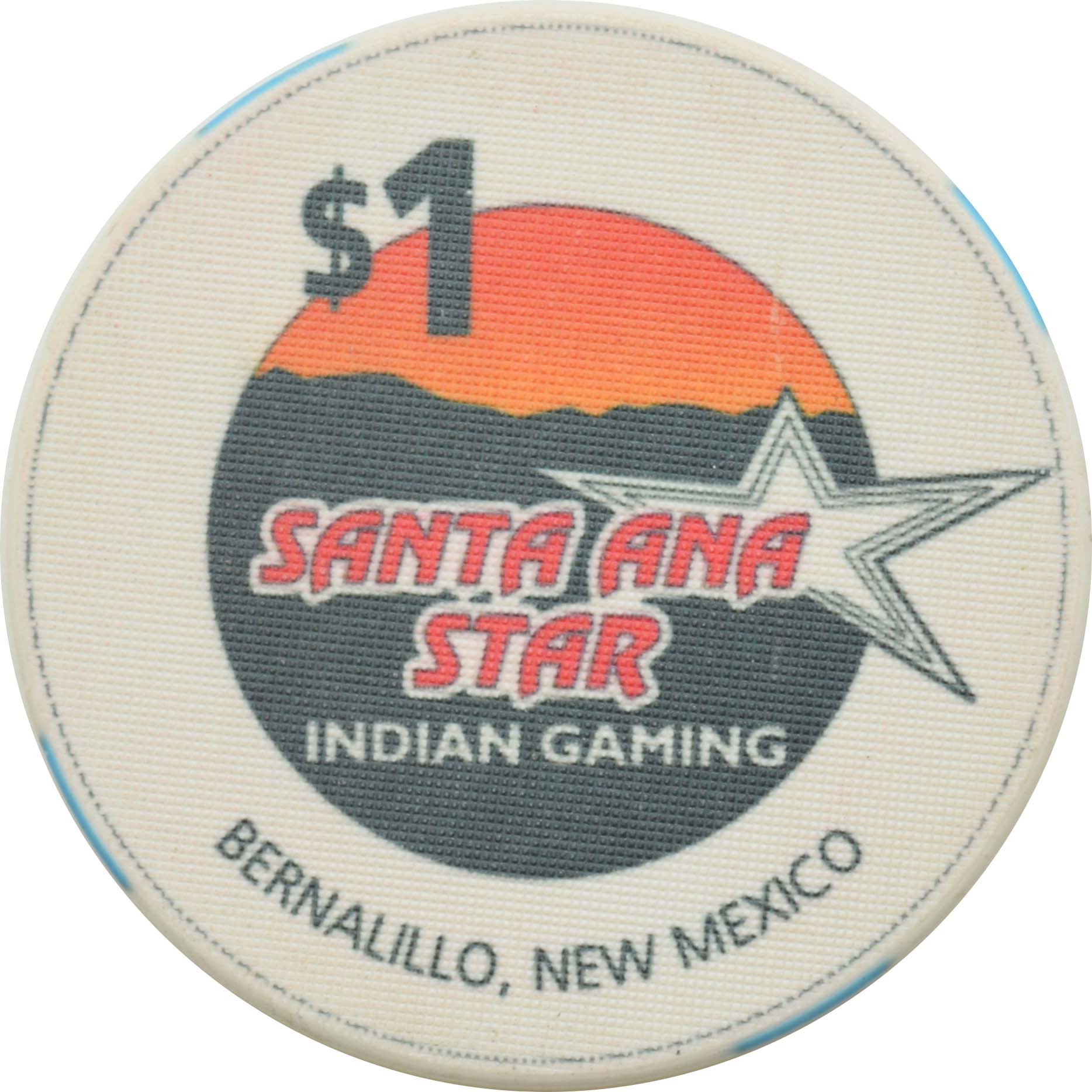 Santa Ana Star Casino Bernalillo New Mexico $1 Ceramic Chip #2