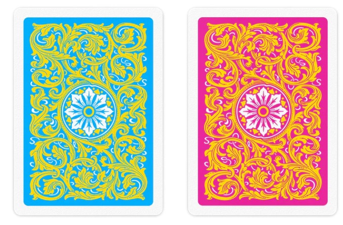 Copag Neoteric Yellow/Pink/Blue Poker Standard Size 2 Deck Setup