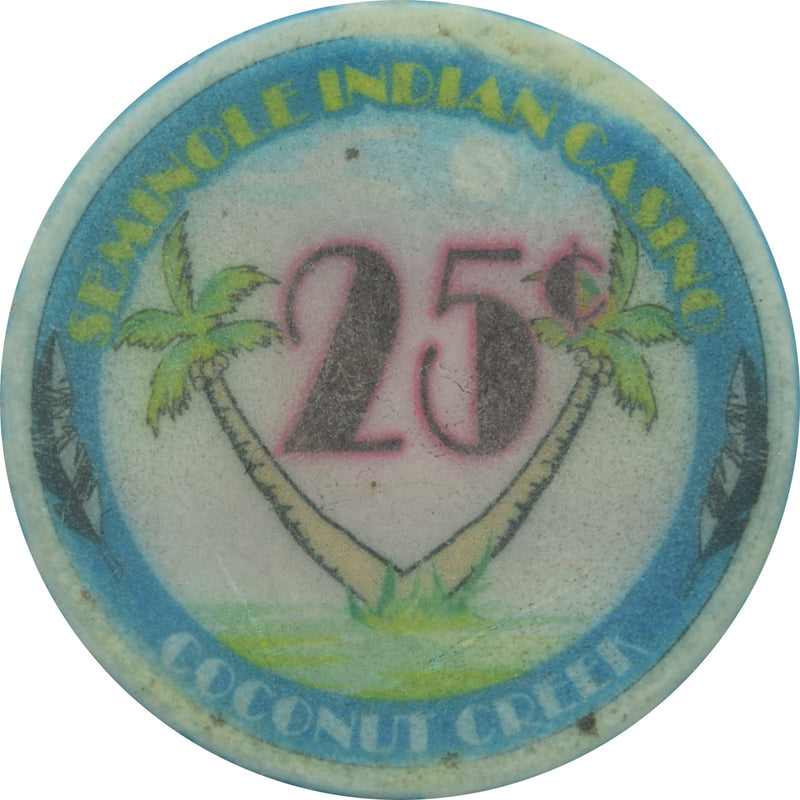 Seminole Indian Casino Coconut Creek Florida 25 Cent Chip