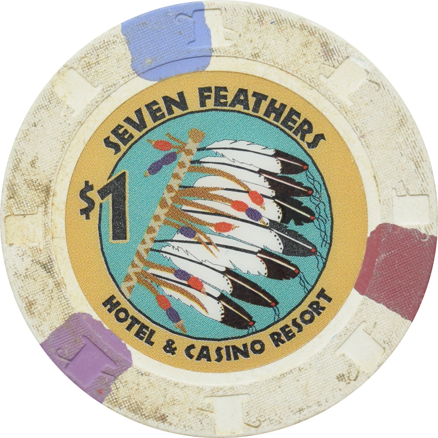 Seven Feathers Casino Canyonville OR $1 Chip #2