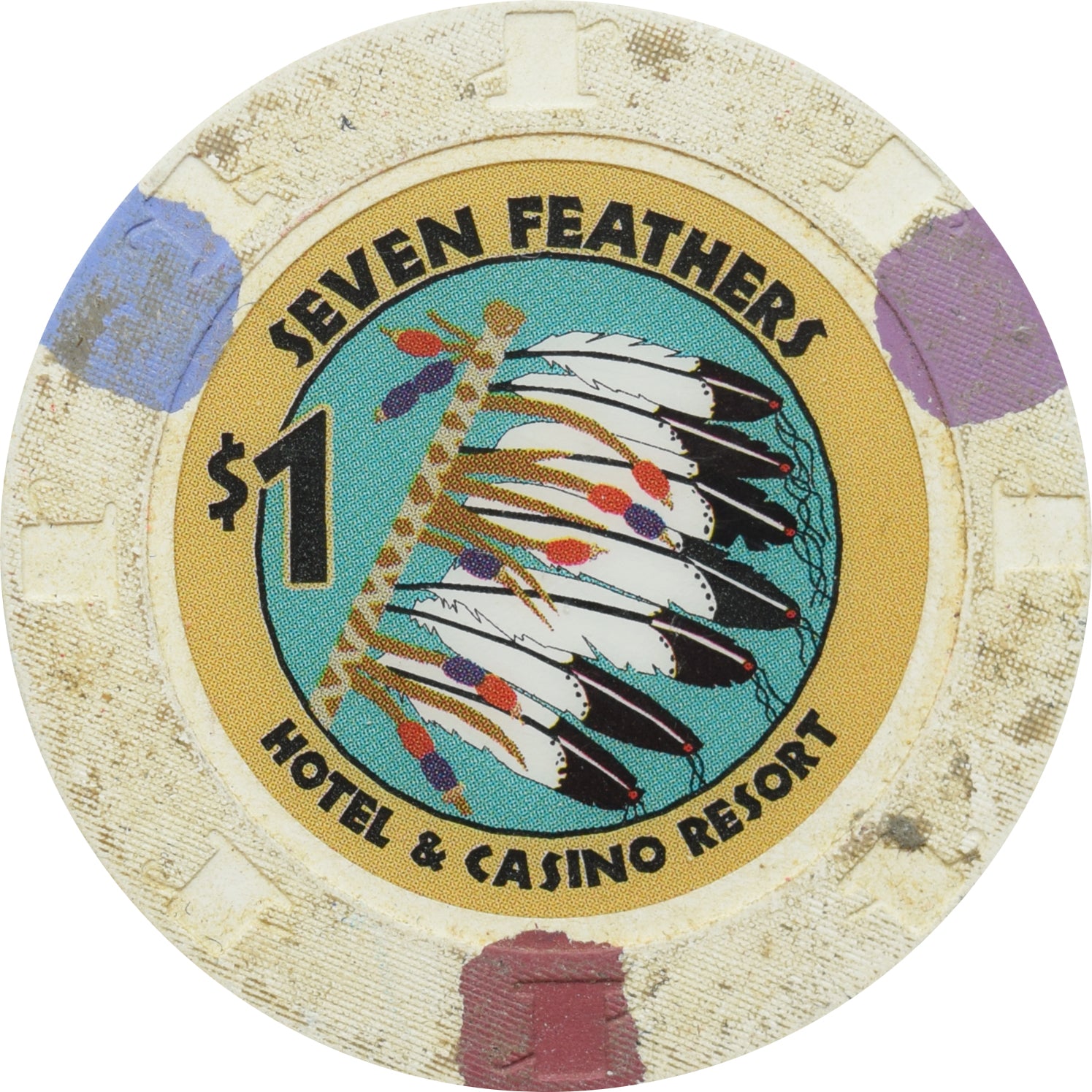 Seven Feathers Casino Canyonville OR $1 Chip #2