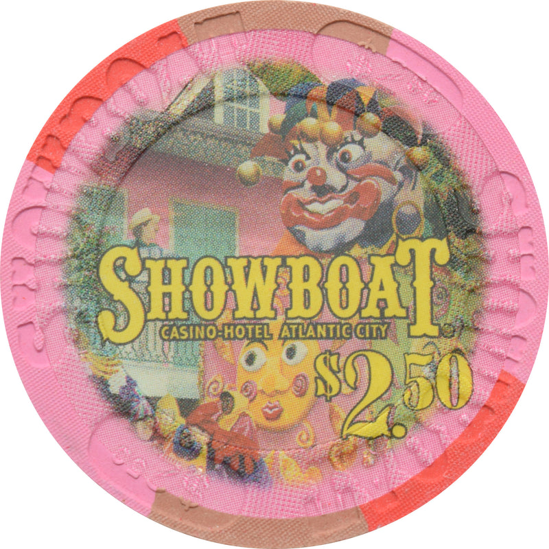 Showboat Casino Atlantic City New Jersey $2.50 Large Inlay Chip