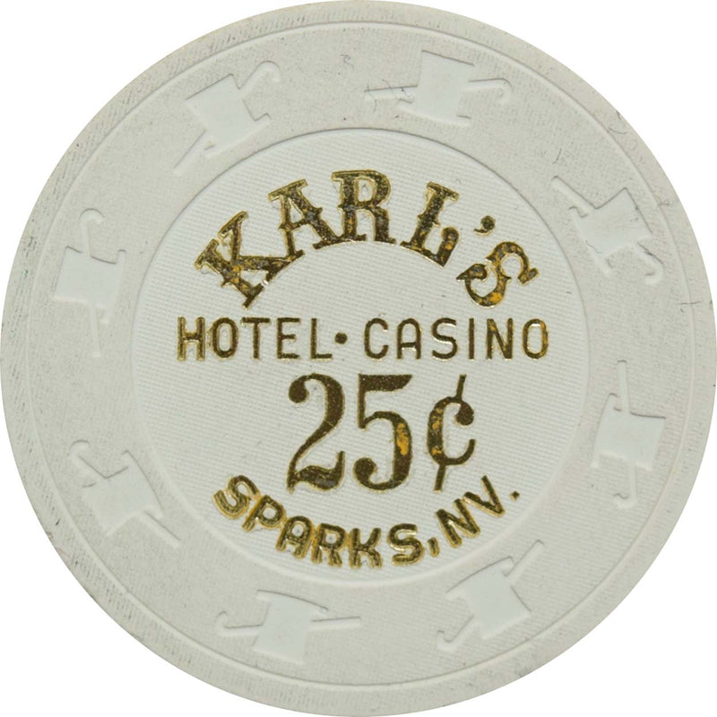 Silver Club (Karl's) Casino Sparks Nevada 25 Cent Chip 1980s