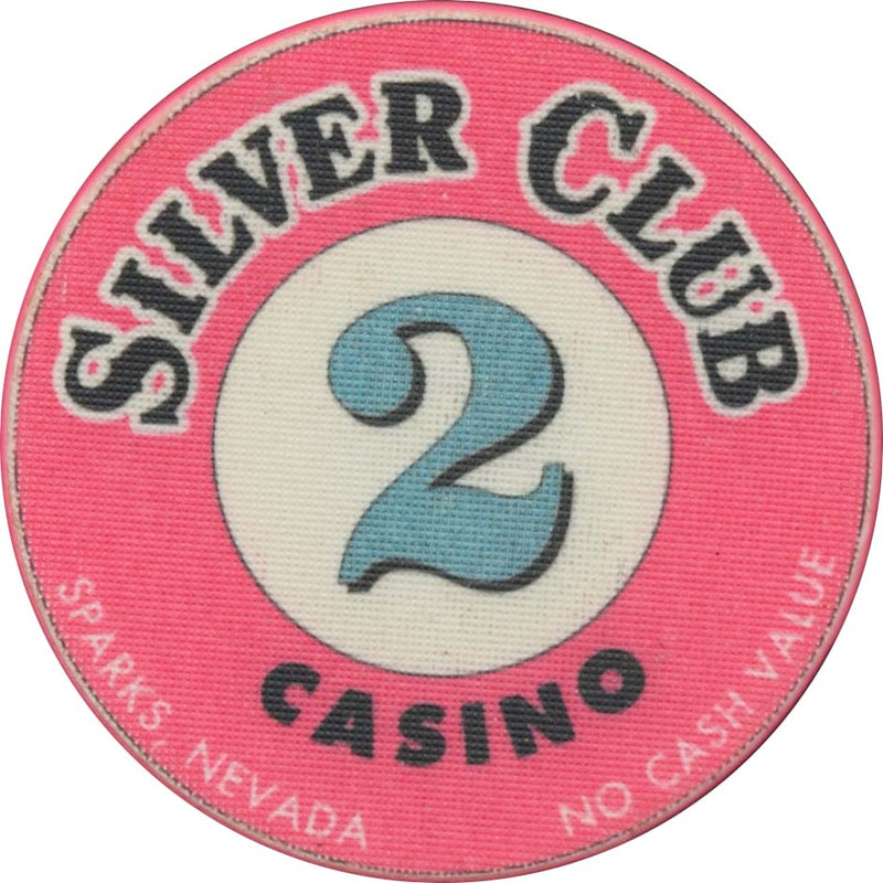 Silver Club (Karl's) Casino Sparks Nevada 2 No Cash Value Chip 1990s