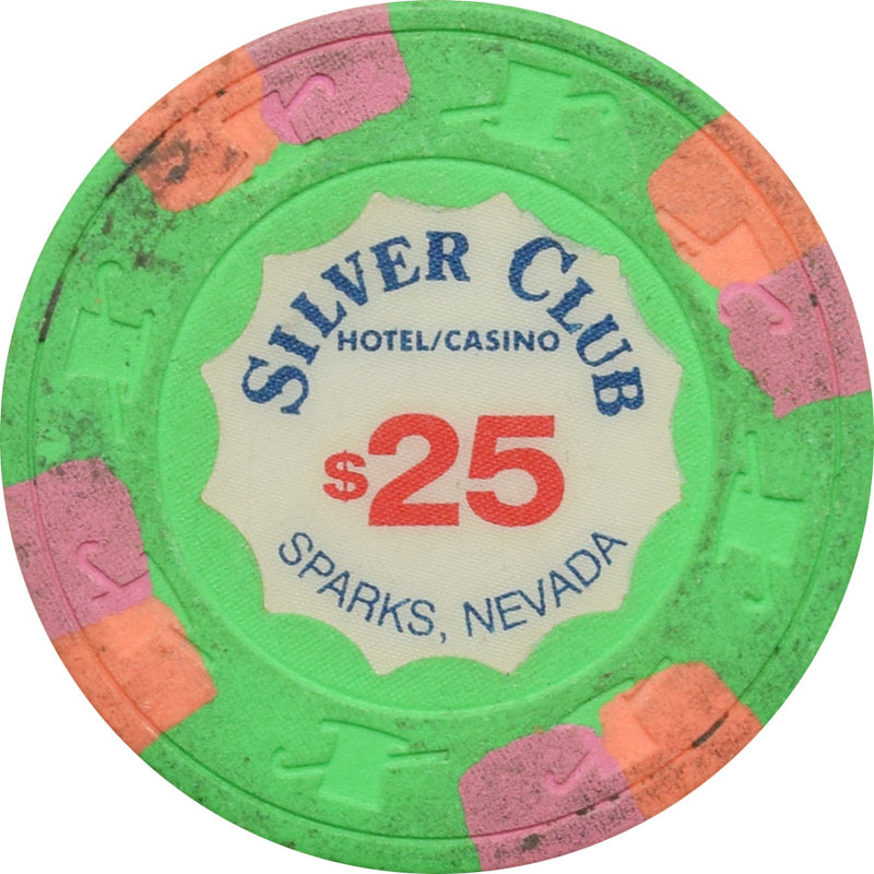Silver Club Casino Sparks Nevada $25 Chip 1989