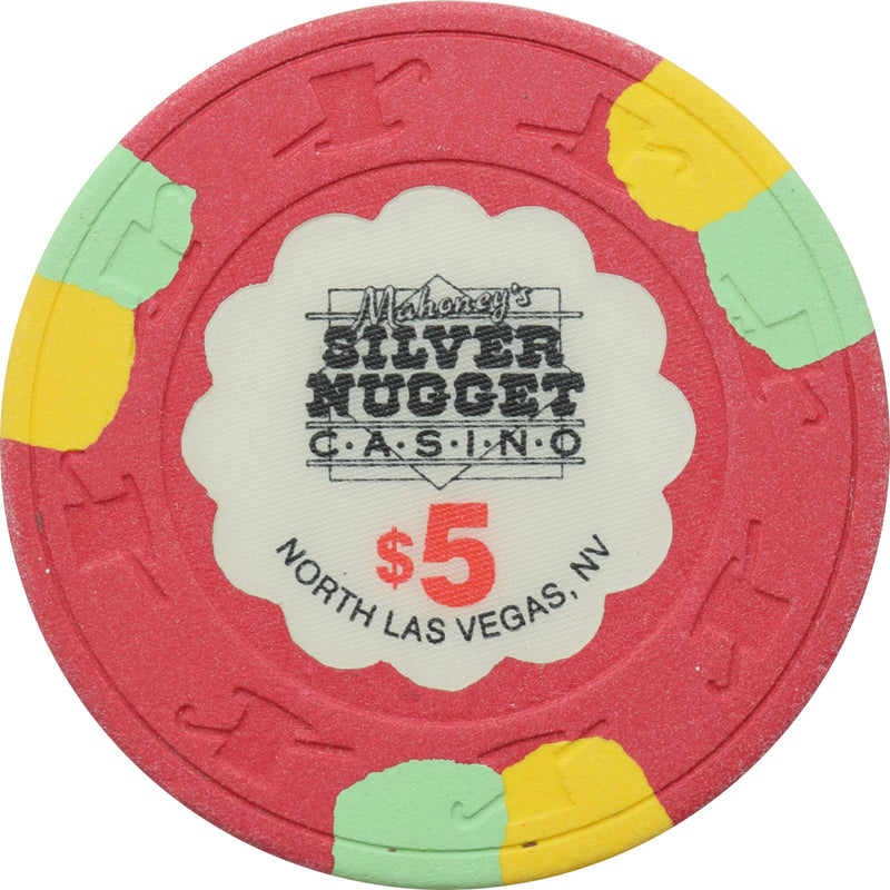 Mahoney's Silver Nugget Casino N. Las Vegas Nevada $5 Chip 1993