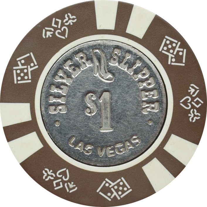 Silver Slipper Casino Las Vegas Nevada $1 Chip (Small Dots) 1980's