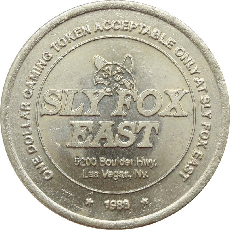 Sly Fox East Casino Las Vegas Nevada $1 Token 1988