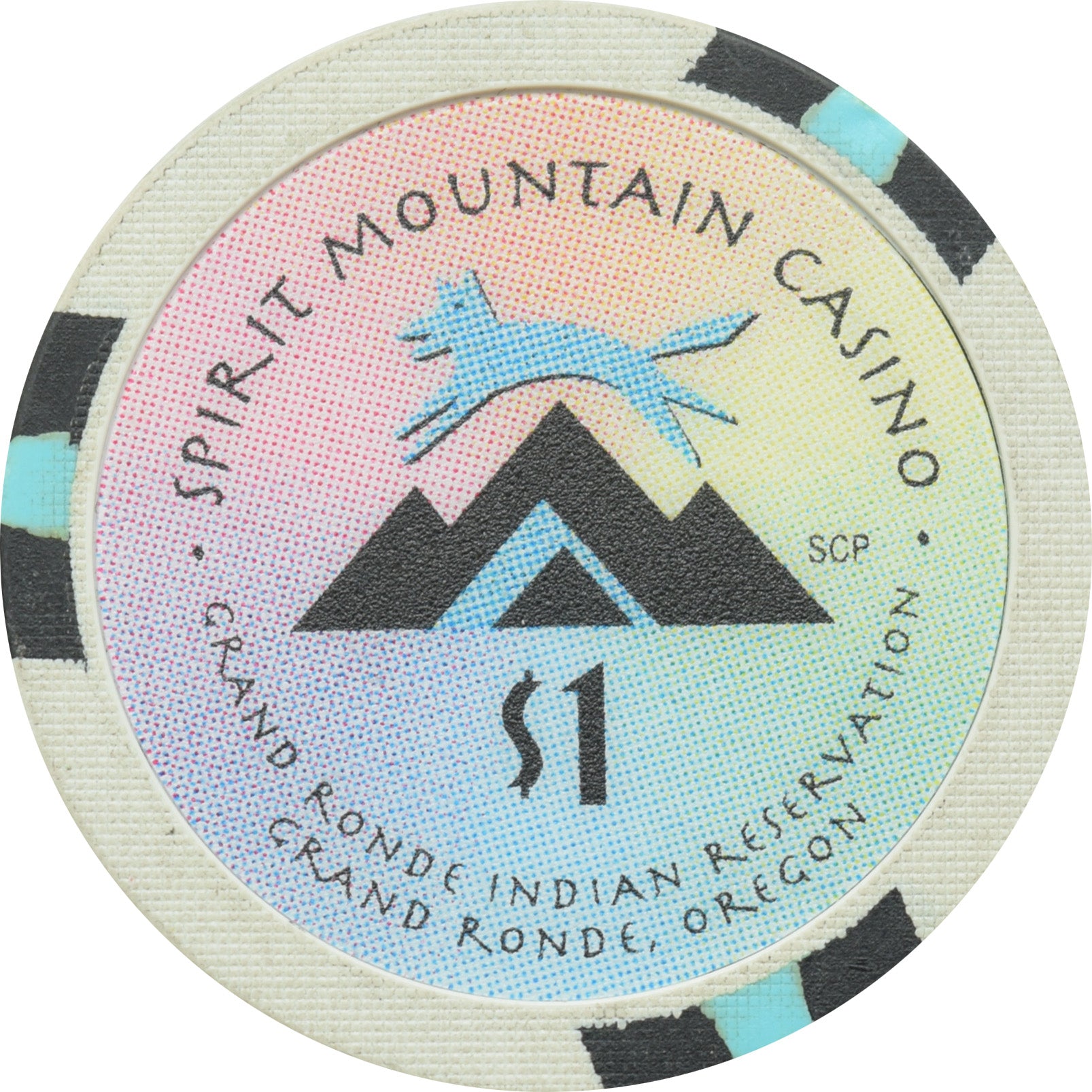 Spirit Mountain Casino Grand Ronde Oregon $1 Chip #3