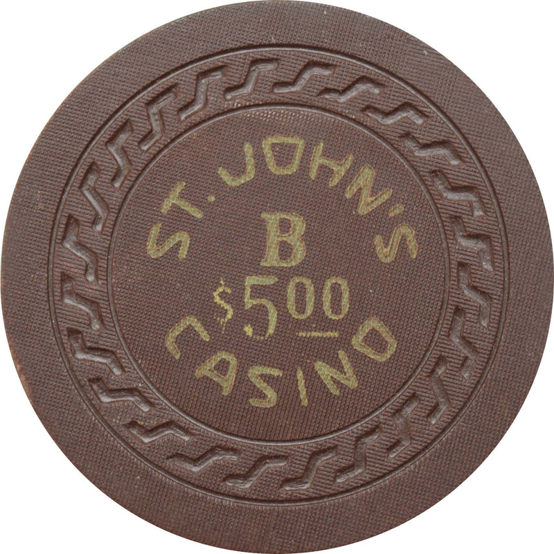 St. John's Casino Havana Cuba $5 B Chip